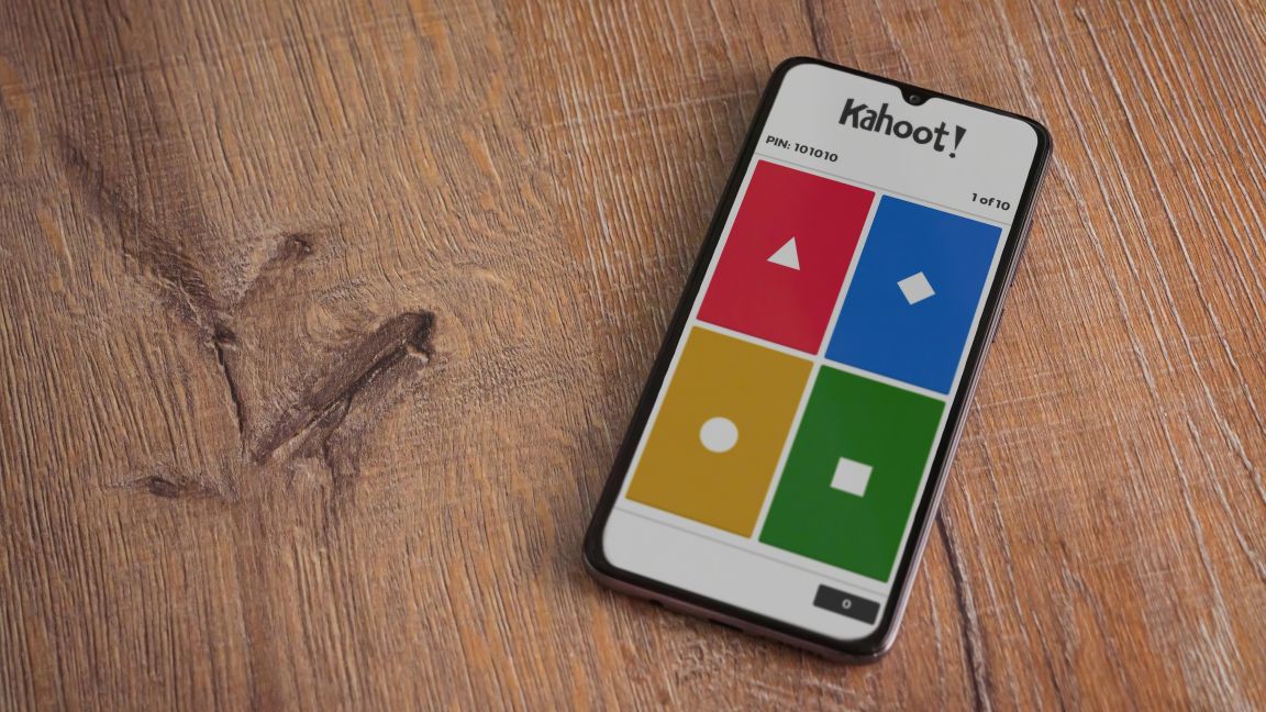 Smartphone Bildschirm mit Kahoot! Logo